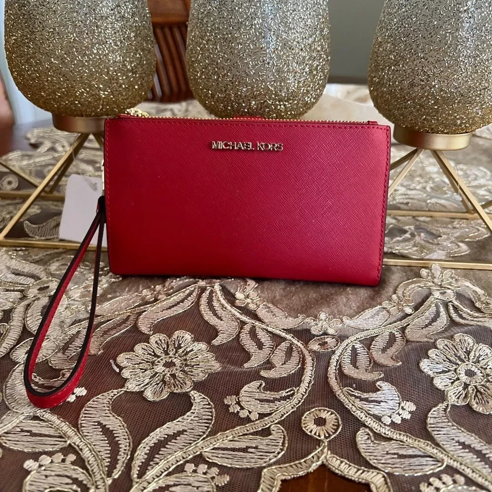 Michael Kors double zipper wristlet